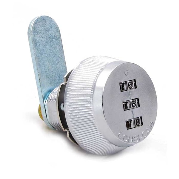 Combi-Cam 7/8 Combinated Cam Lock, 3-Dial Lock, Chrome Finish 7850R-M - main